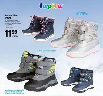 Lidl Bottes d'hiver enfant offre