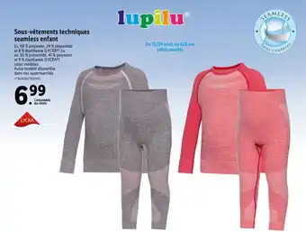 Sous-vêtements techniques seamless enfant