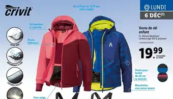 Lidl Veste de ski enfant offre