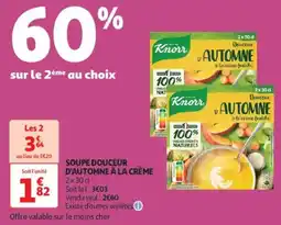 Auchan Supermarché KNORR Soupe douceur d'automne à la crème offre