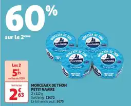 Auchan Supermarché PETIT NAVIRE Morceaux de thon offre