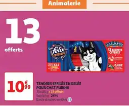 Auchan Supermarché PURINA Tendres effilés en gelée pour chat offre