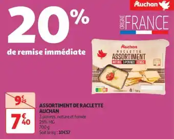 Auchan Supermarché AUCHAN Assortiment de raclette offre