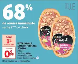 Auchan Supermarché SODEBO Pizza l'ovale jambon fromage offre