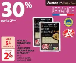 Auchan Supermarché AUCHAN Ravioles du dauphiné igp label rouge à table en france offre