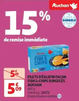 Auchan Supermarché AUCHAN Filets d'églefin facon fish & chips surgeles offre