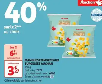 Auchan Supermarché AUCHAN Mangues en morceaux surgelées offre