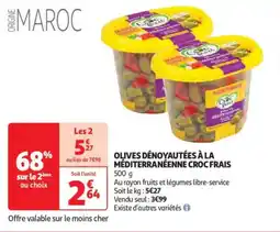 Auchan Supermarché CROC FRAIS Olives dénoyautées à la méditerranéenne offre