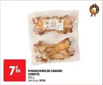 Auchan Supermarché 8 manchons de canard confits offre