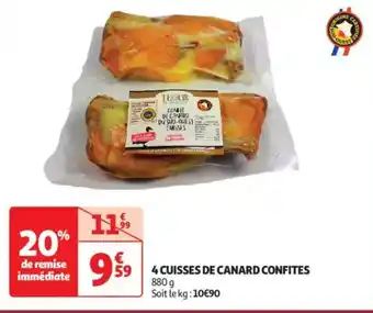 Auchan Supermarché 4 cuisses de canard confites offre