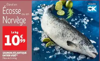 Auchan Supermarché Saumon atlantique entier vide offre