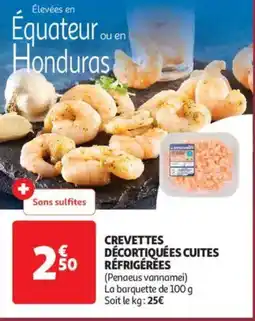 Auchan Supermarché Crevettes décortiquées cuites réfrigérées offre