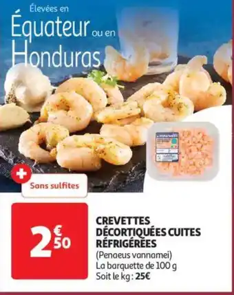 Auchan Supermarché Crevettes décortiquées cuites réfrigérées offre