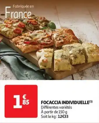 Auchan Supermarché Focaccia individuelle offre