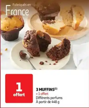 Auchan Supermarché 3 muffins offre