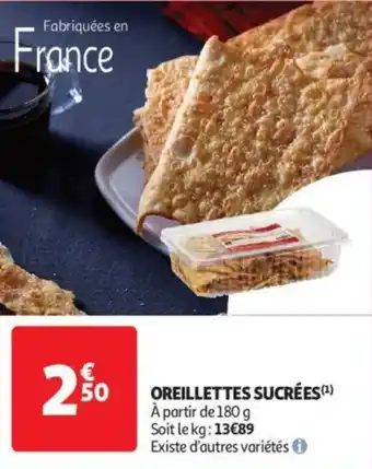 Auchan Supermarché Oreillettes sucrées offre