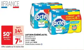 Auchan Supermarché LACTEL Lait demi-écrémé offre