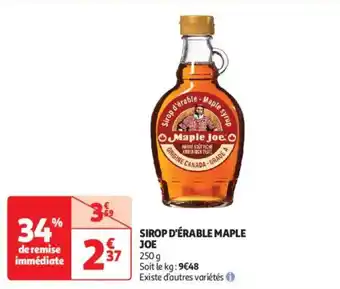 Auchan Supermarché MAPLE JOE Sirop d'érable offre