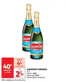 Auchan Supermarché CHAMPOMY L'ORIGINAL offre