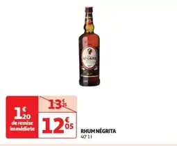 Auchan Supermarché RHUM NÉGRITA 40°11 offre