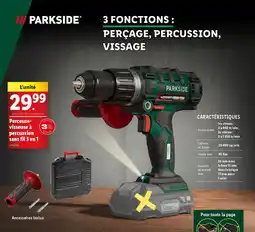 Lidl Parkside p perceuse visseuse à percussion sans fil 3 en 1 offre