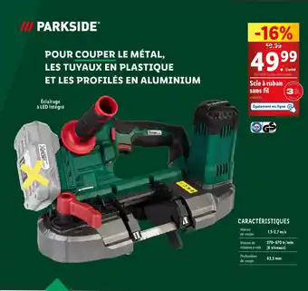 Lidl Parkside scie a ruban sans fil offre