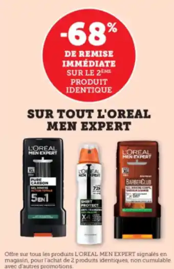 Hyper U L'OREAL Sur tout men expert offre