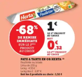 Hyper U HERTA Pate a tarte en offre