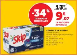 Hyper U AKIP Lessive 3 en 1 offre