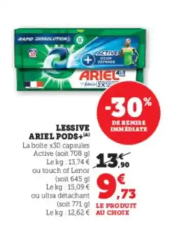 Hyper U ARIEL Lessive pods+ offre