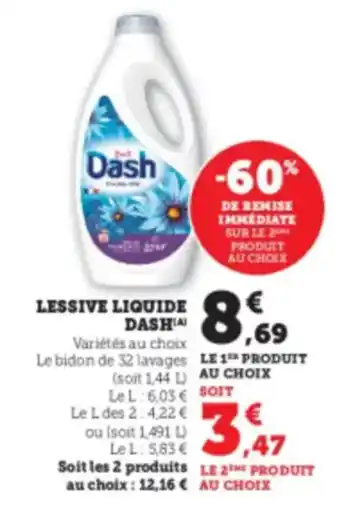 Hyper U DASHIA Lessive liquide offre