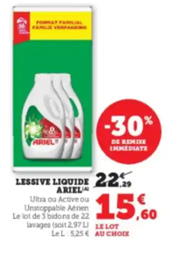 Hyper U ARIEL Lessive liquide offre