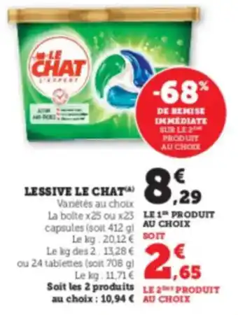 Hyper U LE CHAT Lessive offre