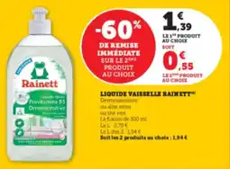 Hyper U RAINETT Liquide vaisselle offre