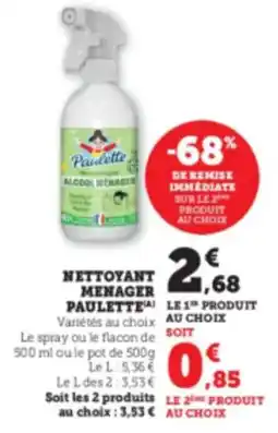 Hyper U PAULETTE Nettoyant menager offre