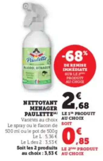 Hyper U PAULETTE Nettoyant menager offre