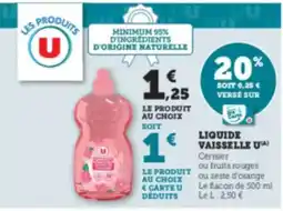 Hyper U U Liquide vaisselle offre