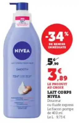 Hyper U NIVEA Lait corps offre