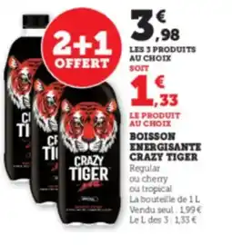 Hyper U CRAZY TIGER Boisson energisante offre