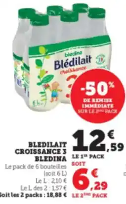 Hyper U BLEDINA Bledilait croissance 3 offre