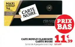 Hyper U CARTE NOIRE Cafe moulu classique offre