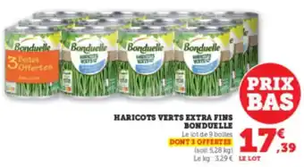 Hyper U BONDUELLE Haricots verts extra fins offre