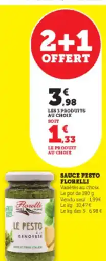 Hyper U FLORELLI Sauce pesto offre