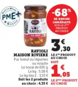 Hyper U MAISON RIVIERE Ravioli offre