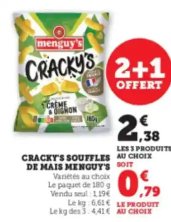 Hyper U MENGUY'S Cracky's souffles de mais offre