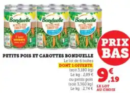 Hyper U BONDUELLE Petits pois et carottes offre