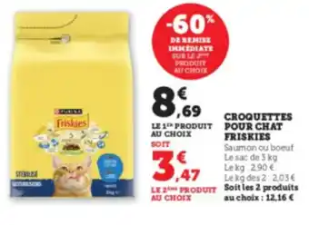 Hyper U PURINA Croquettes pour chat friskies offre