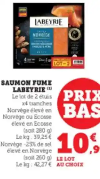 Hyper U LABEYRIE Saumon fume offre