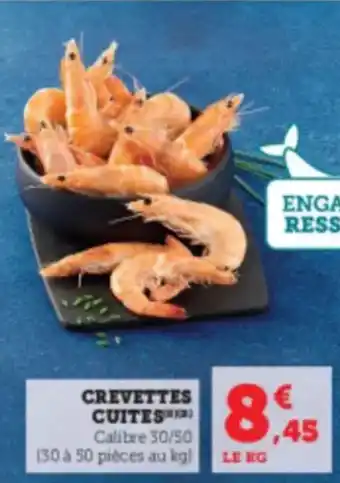 Hyper U Crevettes cuites offre