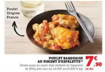 Hyper U Poulet basquaise au piment d'espelette offre